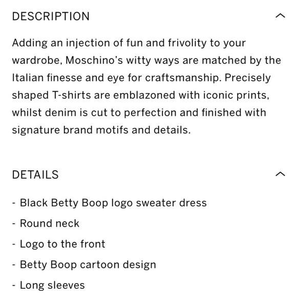 MOSCHINO Black Cartoon Printed Dress - size M - Picture 6 of 8